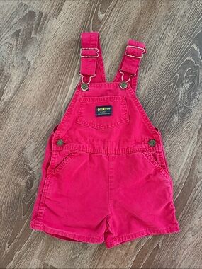 Vintage OshKosh B'gosh Red Short Overalls